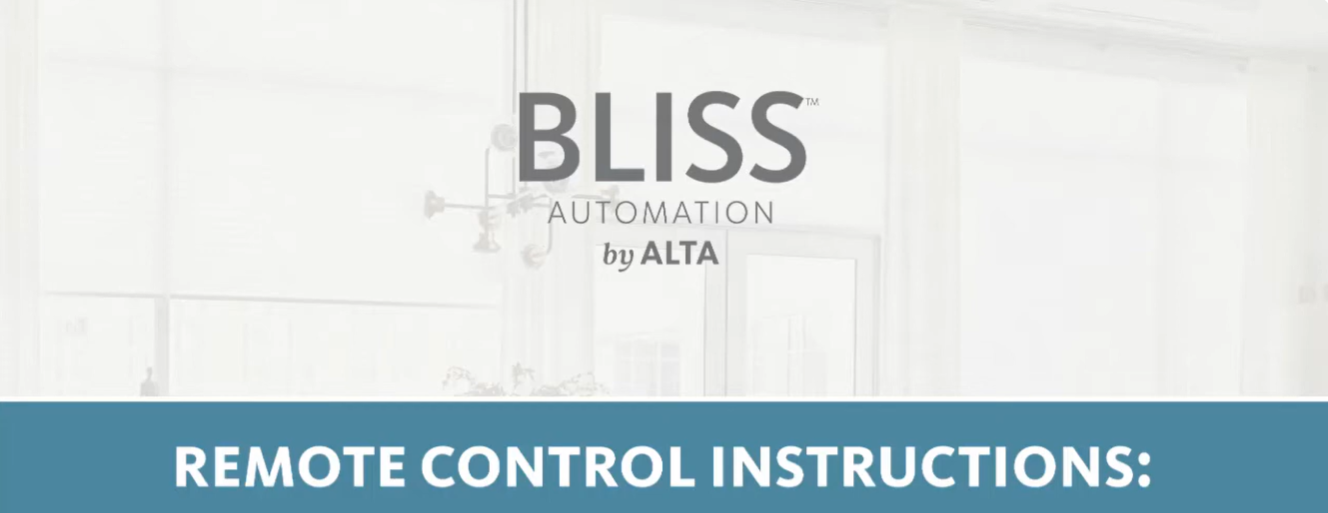 Bliss Remote Instructions: Pair and Unpair Remote Control